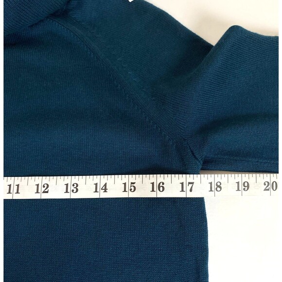 Banana Republic Turtleneck Sweater Dress XS Dark Teal Stretch Seam Detail NWT - Picture 14 of 16
